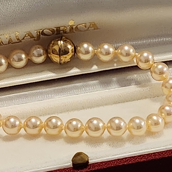 VINTAGE MAJORICA PEARL BEADED BRACELET in Box 7" - Picture 9 of 12